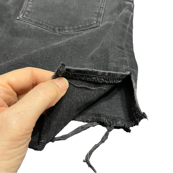 Madewell J.Crew Black Denim Jean Mini skirt Distressed size 29 - Picture 5 of 10